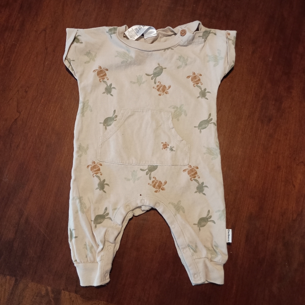 Gerber‎ Baby Turtle Pocket Romper
